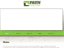 Tablet Screenshot of paunconstruction.com